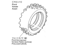 オフロードブロックタイヤ(フロント)(2個)(ホットショット) ※アフターパーツ※ [19805110]