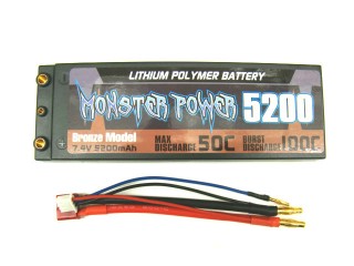 Li-Poバッテリー モンスターパワー 7.4V 5200mAh 50C [RCF-5200-50C]