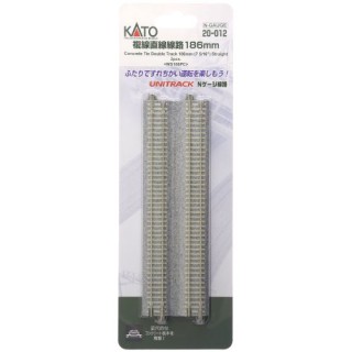 複線直線線路 186mm ＜WS186PC＞(2pcs) [20-012]]