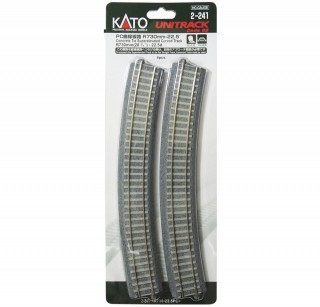 PC曲線線路 R730mm-22.5°(4pcs) [2-241]