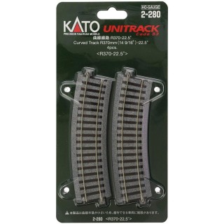 曲線線路 R370-22.5° <R370-22.5°>(4pcs) [2-280]