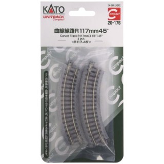 曲線線路 R117mm45° <R117-45°>(4pcs) [20-176]