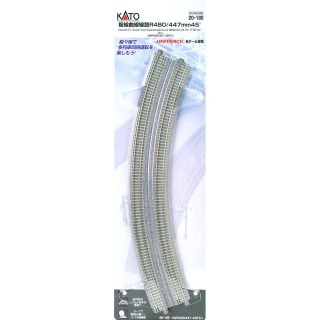 複線曲線線路 R480/447mm45° <WR480/447-45PC>(2pcs) [20-185]