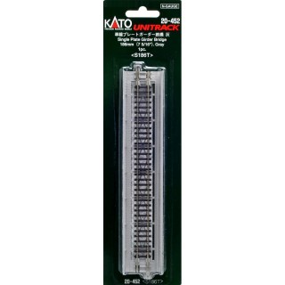 単線プレートガーダー鉄橋 灰 186mm <S186T>(1pc) [20-452]