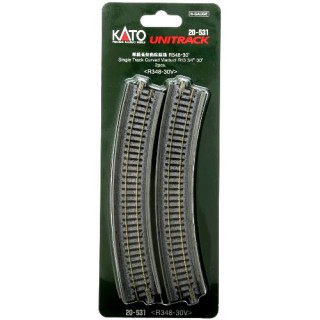 単線高架曲線線路 R348-30° <R348-30V>(2pcs) [20-531]