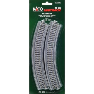 単線高架曲線線路 R249-45° <R249-45V>(2pcs) [20-505]