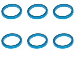 1/12レーシング用リア車幅調整カラー 1.0t(6個入) タミヤブルー [SGE-4810TB]
