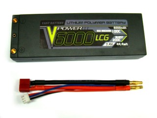VANT Li-Poバッテリー 7.4V 6000mAh 100C LCG [VT6000LCG]