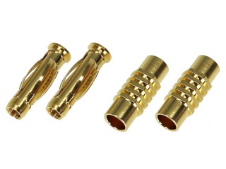 ヨーロピアンコネクターF 4.0mm(メス ヒートシンク付 2pcs・オス 2pcs) [EG-2882]