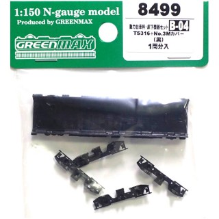 動力台車枠・床下機器セット B-04(TS316+3Mカバー) 1両分入 [8499]