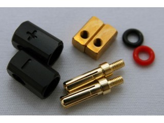 ハイアンプL型ゴールドコネクター +/-セット(4mm) [HA-EL]