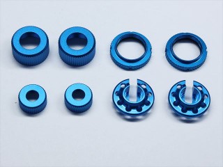 TRFダンパー用アルミパーツセット(ブルー)(タミヤ汎用) [TGE-112B]