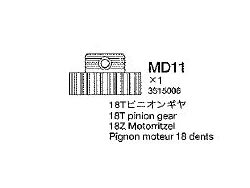 18Tピニオンギヤ ※アフターパーツ※ [13515006]