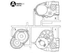 DT-02,03 Aパーツ(ギヤケース 黒) ※アフターパーツ※ [19005783]