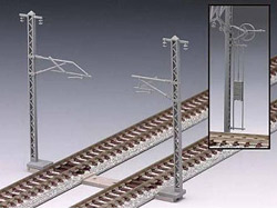 単線架線柱・鉄骨型(24本セット) [3077]