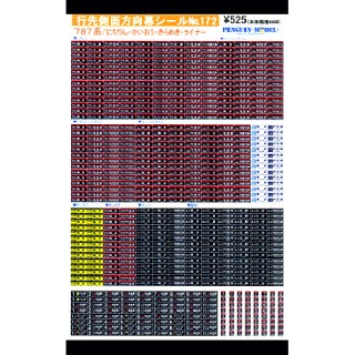 行先側面方向幕シール 787系/にちりん・かいおう・きらめき・ライナー [PG-172]