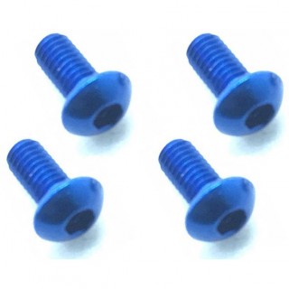 70-75ジュラルミンヘックスボタンビス 3×6(濃ブルー) 4本入 [NAR-306BY]]