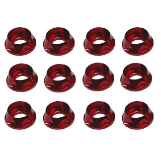 キャップビス用アルミM4皿ワッシャー ヘリ用 レッド [SGE-116R]