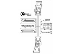 TT-02B Cパーツ(黒・2個) ※アフターパーツ※ [19000563]