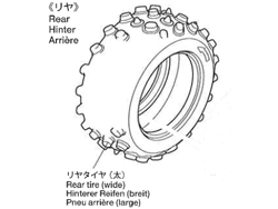 オフロードブロックタイヤ(リヤ)(2個)(ホットショット) ※アフターパーツ※ [19805111]