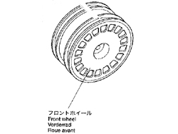 前輪 ラージディッシュホイール 黒 ※アフターパーツ※ [10440209]