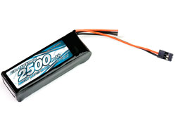 インパクト Li-Poバッテリー 2500mAh/7.4V 4C 平型サイズ 送受信機用 [MLI-RF2500FD]