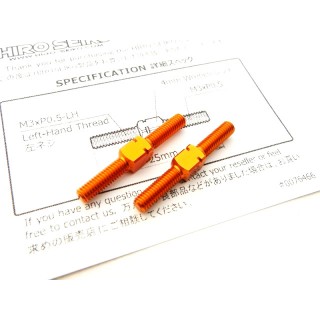 アルミターンバックルセット M3×25mm(オレンジ) 2本入 [HS-48533]]