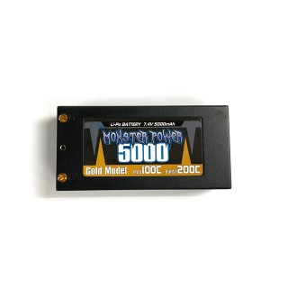 MONSTER POWER Li-Poバッテリー 7.4V 5000mAh 100C ショート [VT5000-100-2S]]