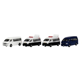 トヨタ ハイエース スーパーロング警察車両(4台入) [23-651A]