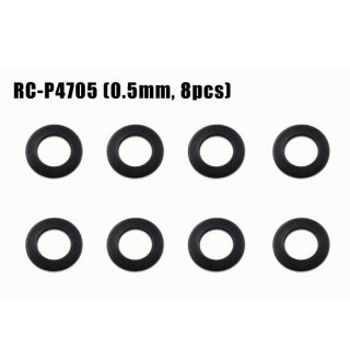 POM製 Φ4mm×Φ7mm スペーサー(0.5mm厚/8枚入) [RC-P4705]]