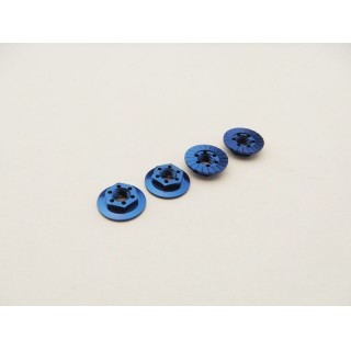 M4アロイ 大径薄型セレートナット(Y-Blue) 4pcs [HS-48665]