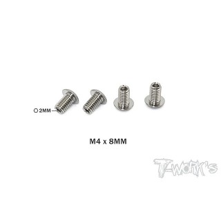 64チタン製ダウンストップスクリュー(M4x8mm/XRAY T4 2019用) [TP-087-A]]