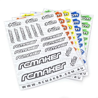 RC MAKER プレミアムプレカットデカールシート ブラック/ホワイト [RCM-RCMD-W]]