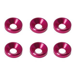 M3 アルミ皿ワッシャー 外径8mm(ピンク) 6pcs [SGX-15PK]]