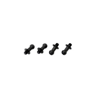 ジュラルミンφ4.3ピロボール(4個) L=6mm×N=3mm ブラック [WP-0046]