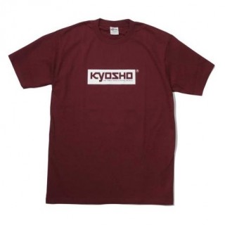 KYOSHO ボックスロゴ Tシャツ(バーガンディ/L) [KOS-TS01BG-L]