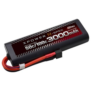 XPOWER R-SPEC Li-Po 7.4V 3000mAh 50C/100C T型 ディーンズコネクター [XPR3000-RD-B]]