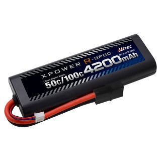 XPOWER R-SPEC Li-Po 7.4V 4200mAh 50C/100C タミヤタイプコネクター [XPR4200-RT-B]]