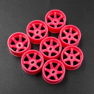 プラスチックワイドリムセット(Offset 0 +1 +2 +3) 蛍光ピンク Mini-Z AWD [WL-0146FPK]]