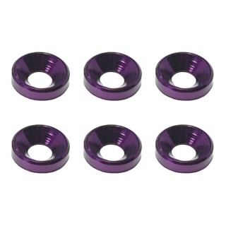 アルミ M4 皿ワッシャー外径10mm(パープル) 6pcs [SGX-16P]]