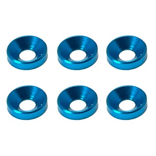 アルミ M4 皿ワッシャー外径10mm(ライトブルー) 6pcs [SGX-16TB]