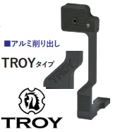 BJTAC M4GBB用TROYタイプアルミボルトリリースレバー BK [0214GPJ1201]
