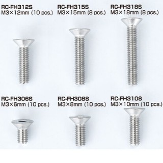 ステンレス製フラットヘッドスクリュー M3X6mm 10本入 [RC-FH306S]]