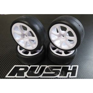 RUSH TIRE VR3 24S  Seven white Type A yellow PREGLUEDTIRE [RU-0855a]]