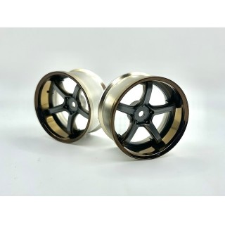 WORK EMOTION T5R 2P WHEEL DEEP CONCAVE OFF 6 Bronze Gray Metallic 2pcs [LW-0706BGM]]