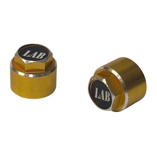 Wheel Cap Gold Nut Black Logo [LP-039]]