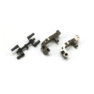 アルミフロントハブキャリアセット(L、R/16゜/ガンメタリック/MP9) [IFW436B]