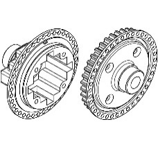 GEAR DIFF PULLEY CASE 38T [3E-020-501]]