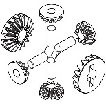 GEAR DIFF BEVEL GEAR SET [3E-020-502]]