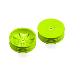 フロントスリムエアロディスクホイル イエロー(2pcs) ナローオフセット [329914Y]